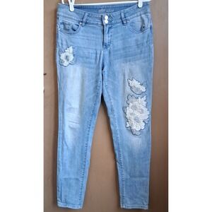 New York & co.‎ Soho Boyfriend Floral Jeans Sz 8